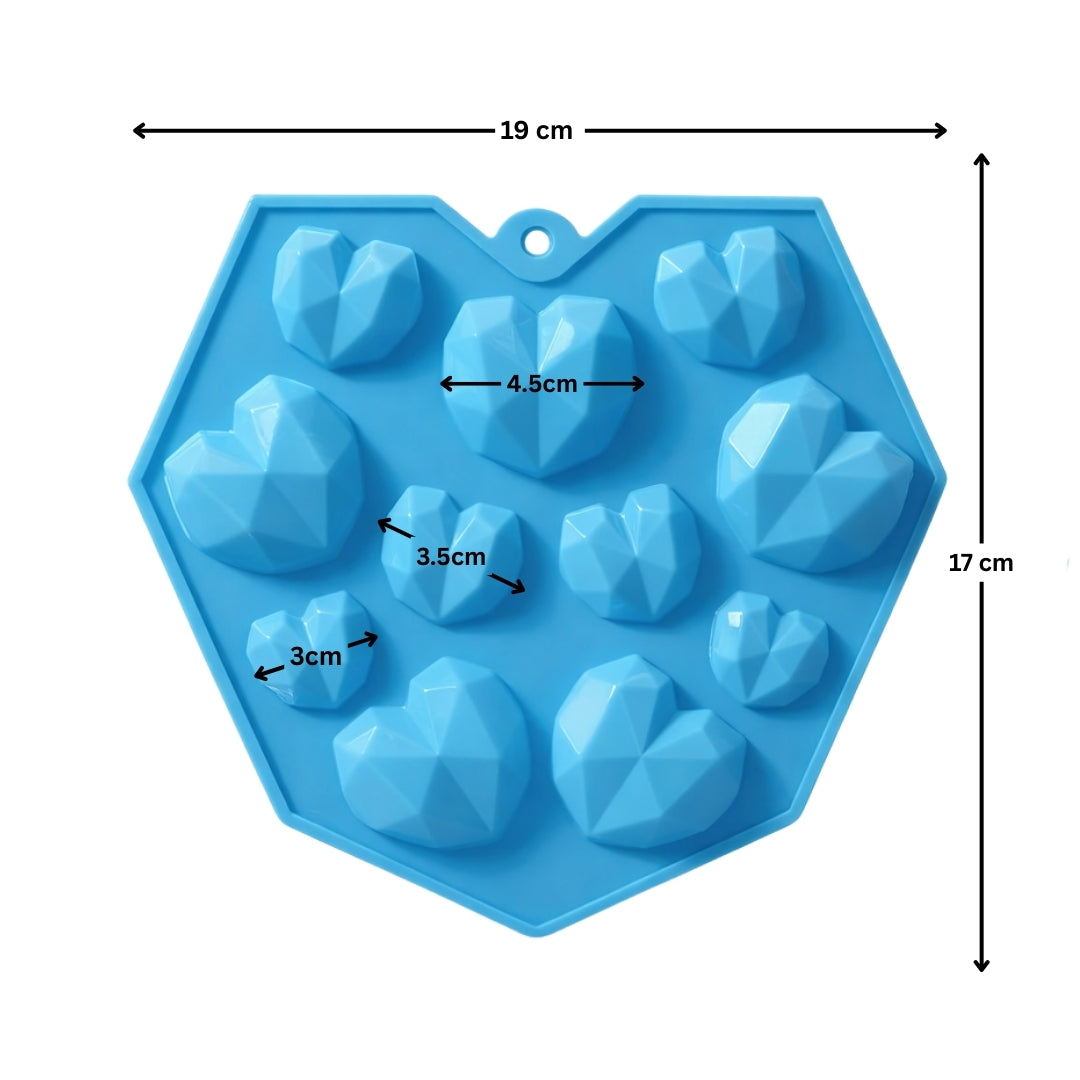 Chocolate hearts
Truffle shells
Jelly candies
Mousse desserts
Fondant toppers
Ice cubes
Soap or resin crafts