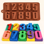 10 Cavity | Number Design Silicone Chocolate Mould (0–9) | Pack of 1