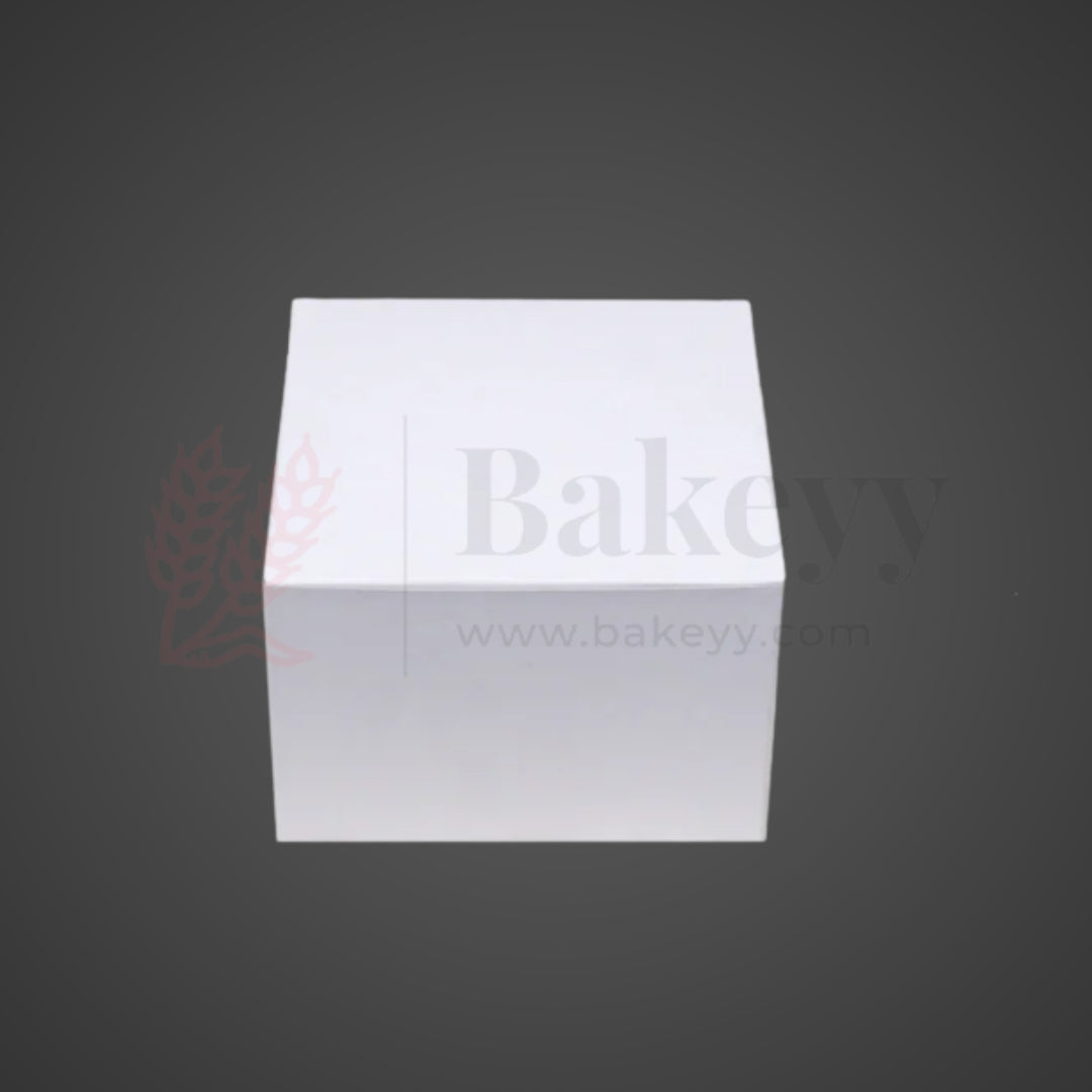 5x5x3 inch Plain White Cake Box | Grey Back Cake Box| Pack of 50