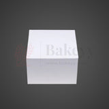 5x5x3 inch Plain White Cake Box | Grey Back Cake Box| Pack of 50