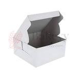 4x4x3 Inch Plain White Cake Box | Birthday Cake boxes with Grey Back| Pack of 50