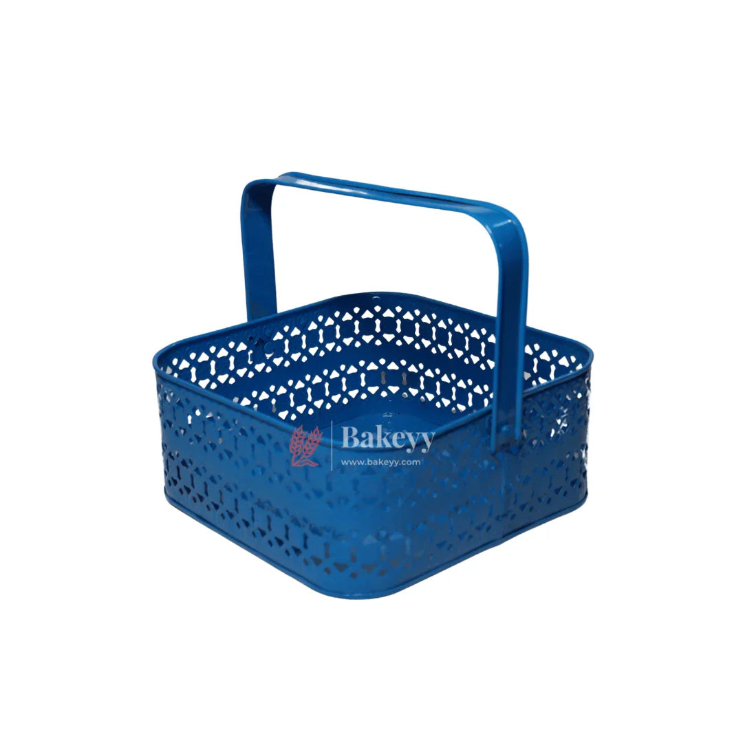 Hamper Basket For Gifting Square |Blue Colour | Stylish and Durable Storage Solution| Hamper Basket For Gifting - Bakeyy.com - India - Hamper Basket For Gifting Square |Blue Colour | Stylish and Durable Storage Solution| Hamper Basket For Gifting - Default Title