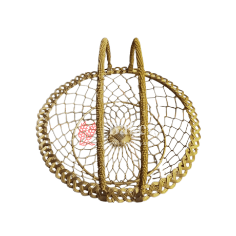 Golden Mesh Basket with Handles: A Sophisticated and Elegant Gifting Solution - Bakeyy.com - India - Golden Mesh Basket with Handles: A Sophisticated and Elegant Gifting Solution - Default Title