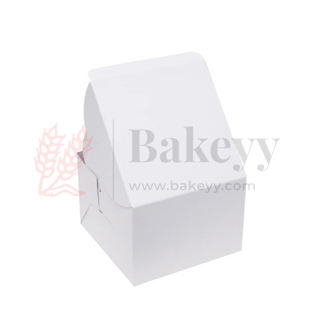 5x5x3 inch Plain White Cake Box | Grey Back Cake Box| Pack of 50
