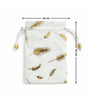 Premium Velvet Potli Bags for Gifting & Packaging l gold feather print Potil Bags l Pack of 10 - Bakeyy.com - India - Premium Velvet Potli Bags for Gifting & Packaging l gold feather print Potil Bags l Pack of 10 - Off-White / 10x14 200.00