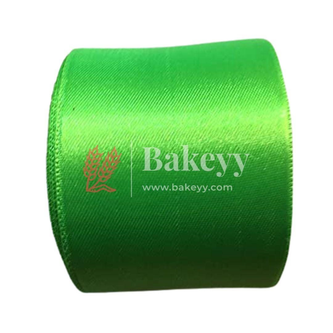 Cloth Satin ribbon for decoration | Gift wrapping | School project works | Opening ribbon | Multi-purpose use - Bakeyy.com - India - Cloth Satin ribbon for decoration | Gift wrapping | School project works | Opening ribbon | Multi-purpose use - Light Green