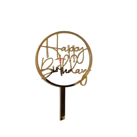 6" Happy Birthday Cake Toppers - Bakeyy.com - India - 6" Happy Birthday Cake Toppers - Default Title