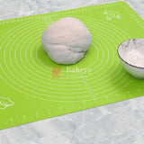 40x30 cm Silicone Baking Mat Non-Stick Fondant Rolling Mat Silicone Kneading - Bakeyy.com - India - 40x30 cm Silicone Baking Mat Non-Stick Fondant Rolling Mat Silicone Kneading - Lime Green / 40x30 cm