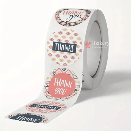 Premium Thank You Stickers – Roll | Mixed Design | Round Thank You Adhesive Sticker for Small Business, Wedding Supplies, Packing Stickers, Gift Wrap - Bakeyy.com - India - Premium Thank You Stickers – Roll | Mixed Design | Round Thank You Adhesive Sticker for Small Business, Wedding Supplies, Packing Stickers, Gift Wrap - Default Title