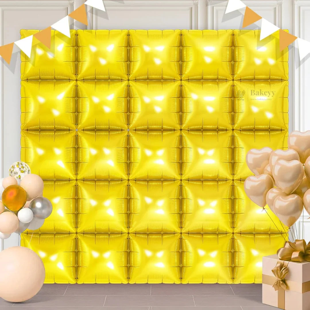 10 Pcs Foil Balloon Backdrop | Metallic Square Wall Decoration for Birthday & Party Décor | 1 Piece