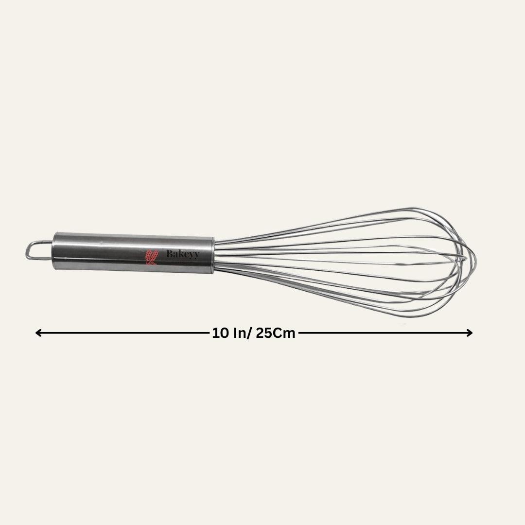 10 Inch| Stainless Steel Balloon Whisk | Durable & Ergonomic Kitchen Tool |For Baking & Cooking| 1 Piece - Bakeyy.com - India - 10 Inch| Stainless Steel Balloon Whisk | Durable & Ergonomic Kitchen Tool |For Baking & Cooking| 1 Piece - Default Title