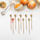 Bakeyy Decorative Gold Bead Cocktail Toothpicks (Pack of 50) - Bakeyy.com - India - Bakeyy Decorative Gold Bead Cocktail Toothpicks (Pack of 50) - Default Title