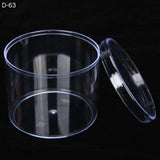 D-63 Acrylic Transparent Round Food Container with Lid | Multipurpose Storage & Dessert Packaging Box | Reusable Clear Container | Pack of 10