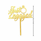 4 Inch Engagement Theme Acrylic Cake Topper | Elegant Celebration Cake Décor | 2 Designs Options | Pack of 5