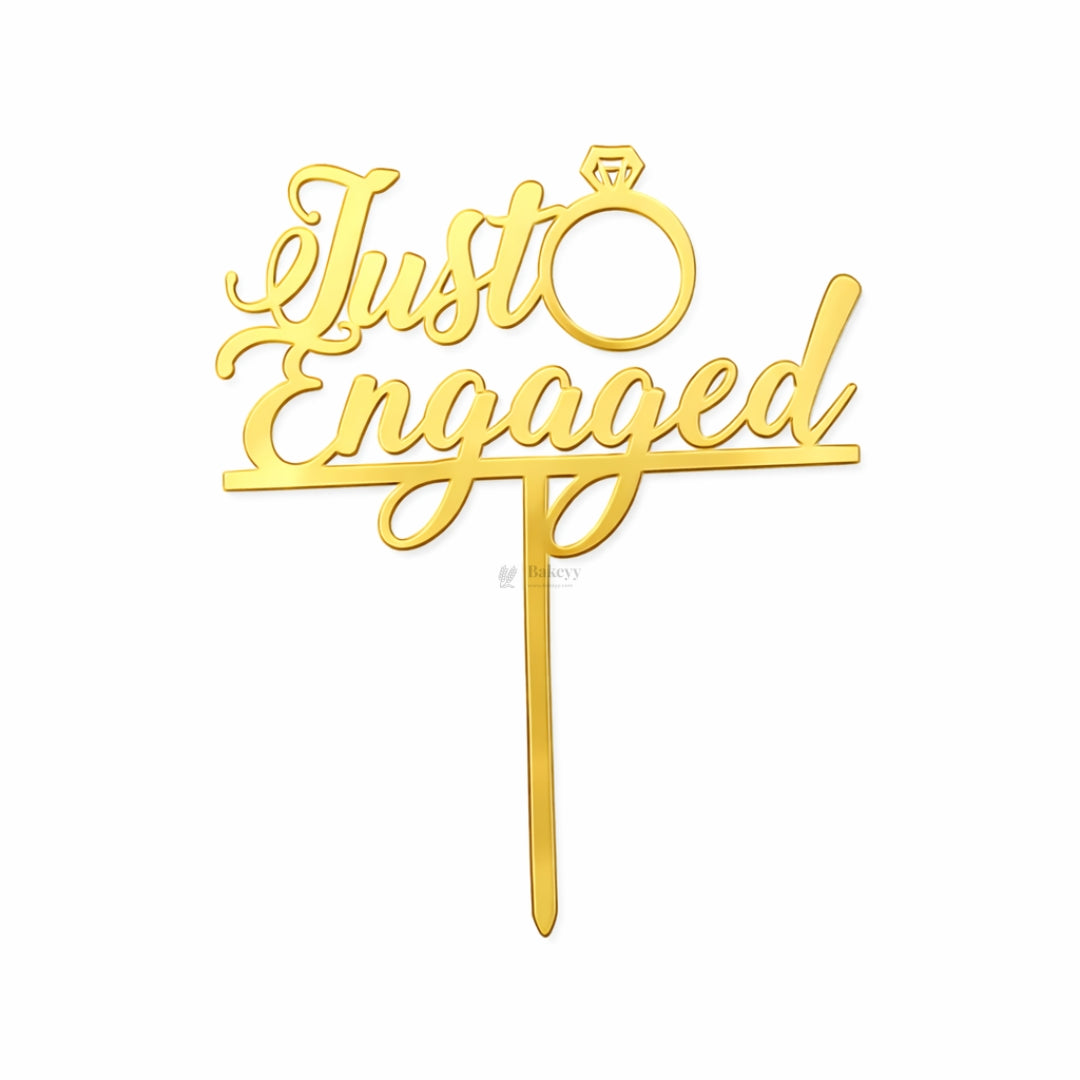 4 Inch Engagement Theme Acrylic Cake Topper | Elegant Celebration Cake Décor | 2 Designs Options | Pack of 5