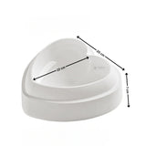 Heart-shaped white baking mold with dimensions 22 cm x 20 cm x 7 cm, Bakeyy bakery supplies