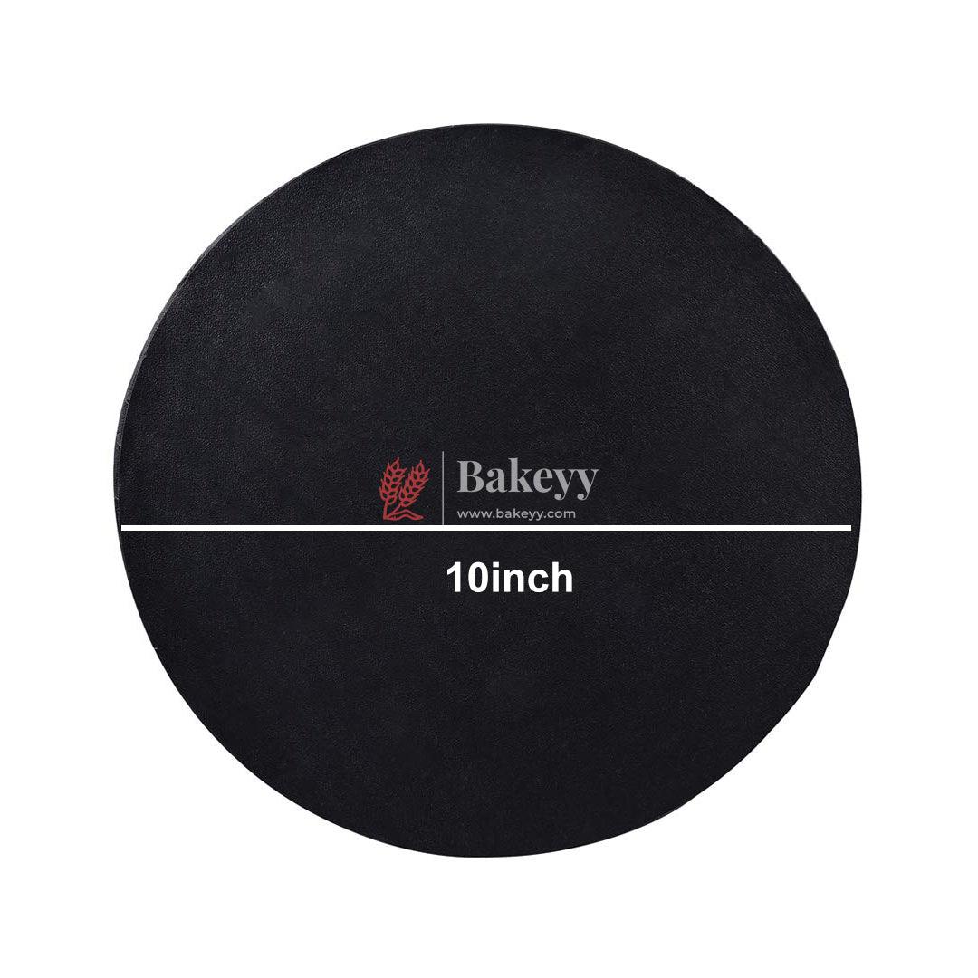 Black Round Drum Cake Board Cake Base | Pack of 5 - Bakeyy.com - India - Black Round Drum Cake Board Cake Base | Pack of 5 - 10 Inch