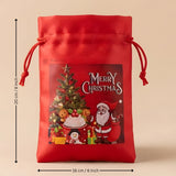 Satin Christmas Potli Bag | Perfect for Gifting & Hampers | Pack of 25
