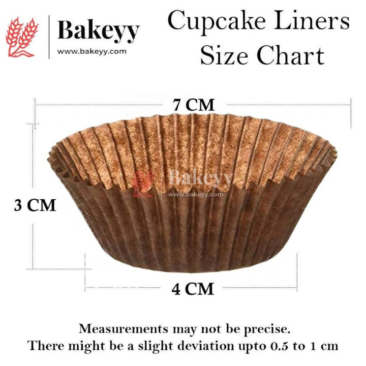 10 CM Brown Colour Cupcake Liners | 1000 pcs | Baking Cup - Bakeyy.com