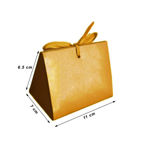 10pcs Bowtie Gift Box Wedding Party Favor Box for Small Gift | Paper Box with Ribbon | Gold Color - Bakeyy.com - India - 10pcs Bowtie Gift Box Wedding Party Favor Box for Small Gift | Paper Box with Ribbon | Gold Color - Default Title