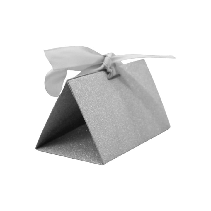 10pcs Bowtie Gift Box Wedding Party Favor Box for Small Gift | Paper Box with Ribbon | Silver Color - Bakeyy.com