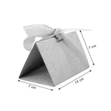 Gift Box Wedding Party Favor Box for Small Gift | Paper Box with Ribbon | Silver Color | Pack Of 10 - Bakeyy.com - India - Gift Box Wedding Party Favor Box for Small Gift | Paper Box with Ribbon | Silver Color | Pack Of 10 - Default Title