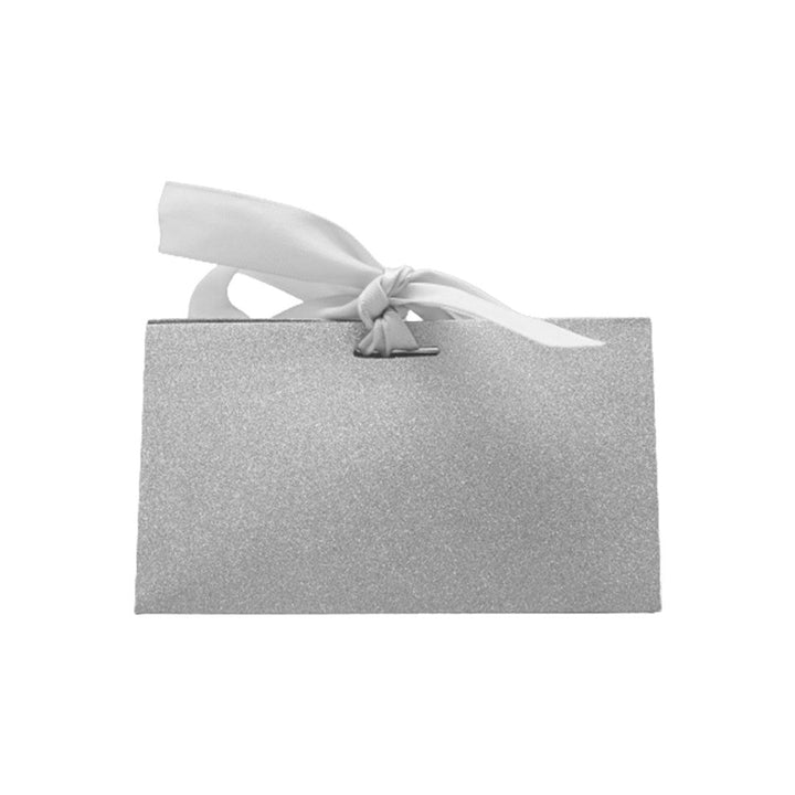 10pcs Bowtie Gift Box Wedding Party Favor Box for Small Gift | Paper Box with Ribbon | Silver Color - Bakeyy.com