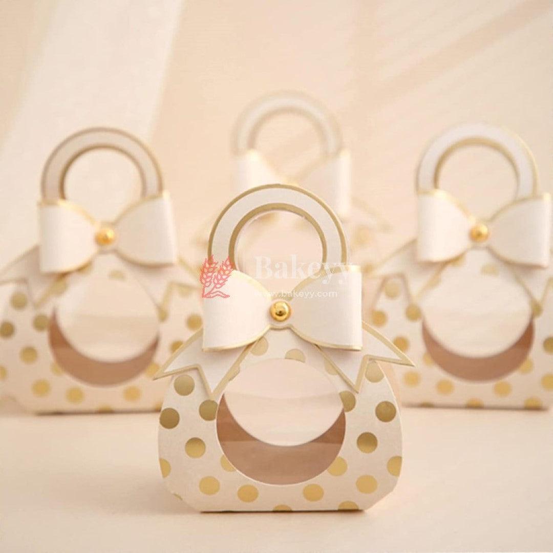 10pcs Bowtie Gift Box Wedding Party Favor Boxes with Window Candy Packaging Bag Small Box Kraft Paper Box with Handle - Bakeyy.com - India - 10pcs Bowtie Gift Box Wedding Party Favor Boxes with Window Candy Packaging Bag Small Box Kraft Paper Box with Handle - Cream