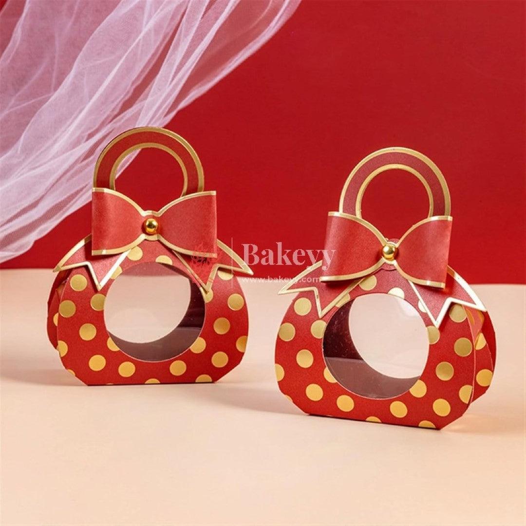 10pcs Bowtie Gift Box Wedding Party Favor Boxes with Window Candy Packaging Bag Small Box Kraft Paper Box with Handle - Bakeyy.com - India - 10pcs Bowtie Gift Box Wedding Party Favor Boxes with Window Candy Packaging Bag Small Box Kraft Paper Box with Handle - Red