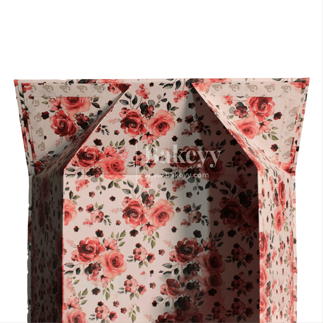 10x10x4 Inch | Collapsible Hamper Boxes | Rigid Box | Cardboard Box | Gift Box - Bakeyy.com - India - 10x10x4 Inch | Collapsible Hamper Boxes | Rigid Box | Cardboard Box | Gift Box - Design 1