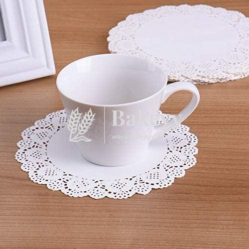 11.5 Inch Doilies Paper | Pack Of 100 | Round Decorative Paper Placemats for Desert | Tableware Decoration | Lace Doilys - Bakeyy.com