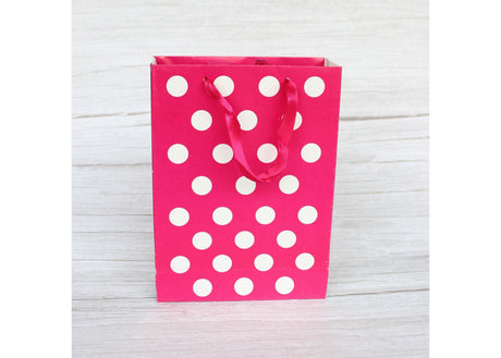 Paper Bag Polka Dot Rose Pink Colour | Pack of 10 | - Bakeyy.com - India - Paper Bag Polka Dot Rose Pink Colour | Pack of 10 | - Default Title