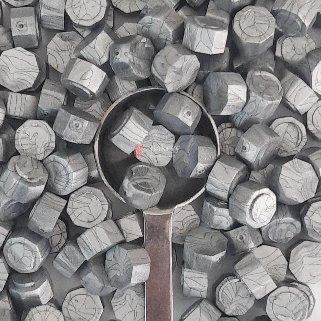 Metallic Grey Wax Seal Beads, 100g - Bakeyy.com - India - Metallic Grey Wax Seal Beads, 100g - Default Title