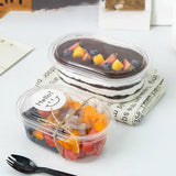 OVAL PET DESSERT CONTAINER | TIRAMISU BOX