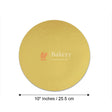 Round Gold Cake Base | Cake Board - Bakeyy.com - India - Round Gold Cake Base | Cake Board - 10 Inches / Pack 25