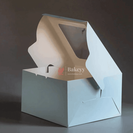 10x10x5 inch | Cake Box With Square Window | Birthday Cake boxes | Pack Of 25 | - Bakeyy.com - India - 10x10x5 inch | Cake Box With Square Window | Birthday Cake boxes | Pack Of 25 | - Default Title