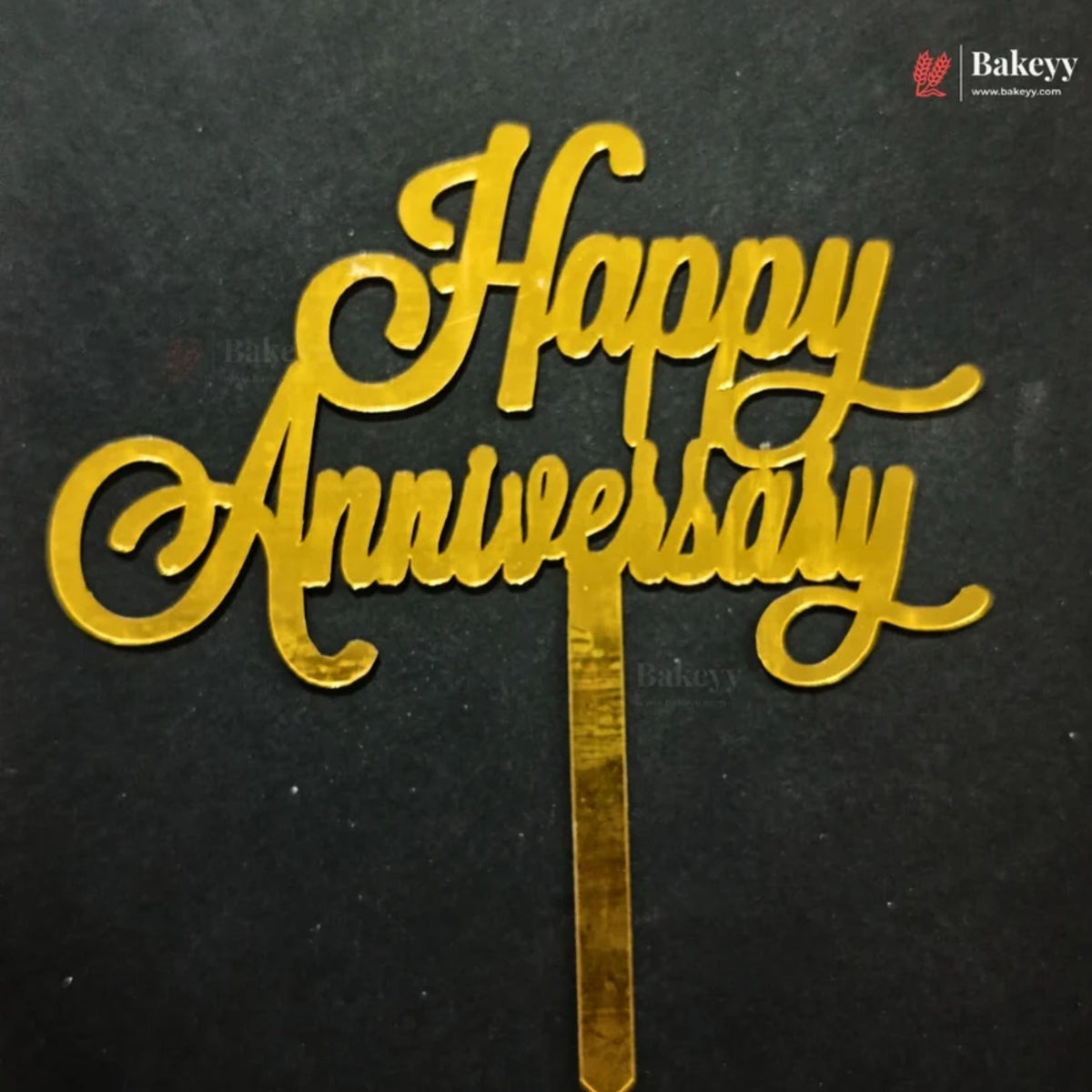4 Inch Happy Anniversary Acrylic Cake Topper | Pack of 1