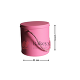 Pink Round Tin Box with Handle | Corporate Gifting |Wedding Favors| Birthday Parties |Baby Showers| 1 Piece