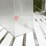Transparent Bags With Leather Style White Colour Handles | Pack of 12