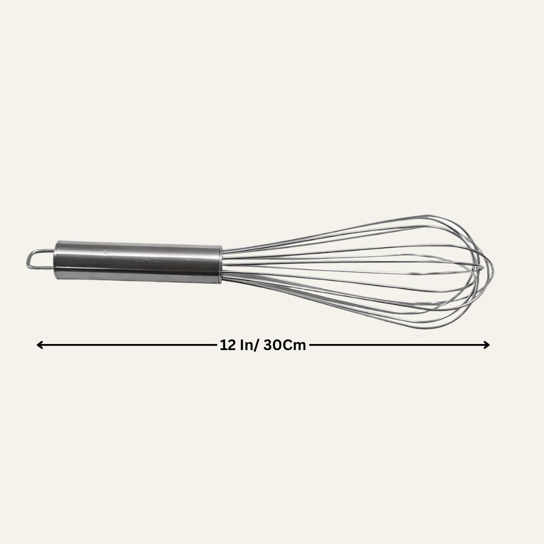 12 Inch| Stainless Steel Balloon Whisk | Durable & Ergonomic Kitchen Tool |For Baking & Cooking| 1 Piece - Bakeyy.com - India - 12 Inch| Stainless Steel Balloon Whisk | Durable & Ergonomic Kitchen Tool |For Baking & Cooking| 1 Piece - Default Title