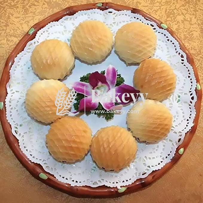 12.5 Inch Doilies Paper | Pack Of 100 | Round Decorative Paper Placemats for Desert | Tableware Decoration | Lace Doilys - Bakeyy.com