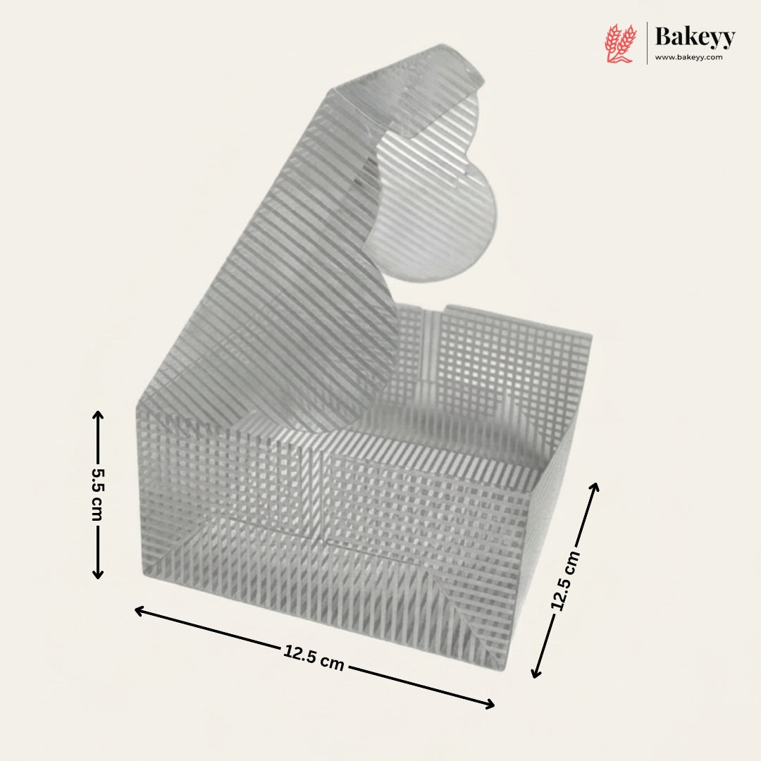 Biscuit cutter with measurements and Bakeyy branding on a white background