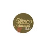 Coin Happy Anniversary Topper | Gold Color | Pack Of 5 | - Bakeyy.com - India - Coin Happy Anniversary Topper | Gold Color | Pack Of 5 | - Default Title