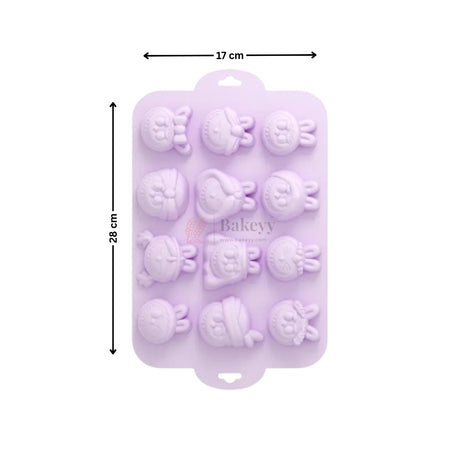 12 Cavity Labubu Character Silicone Chocolate Mould | Pack of 1