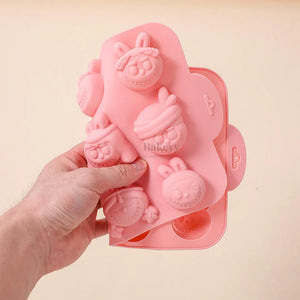 12CavityBunnyFacesSiliconeChocolateMould_2 - Bakeyy.com