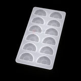12 Cavity Fan Shape Chocolate Garnishing Silicone Mould