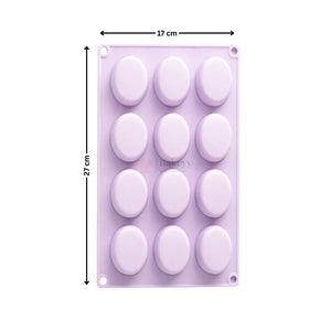 12CavityOvalSoapSiliconeMouldSmoothOvalSoapBarMouldforHandmadeSoapMaking_1 - Bakeyy.com