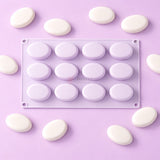 12 Cavity | Oval Soap Silicone Mould | Smooth Oval Soap Bar Mould for Handmade Soap Making | Pack of 1