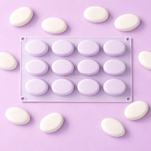 12CavityOvalSoapSiliconeMouldSmoothOvalSoapBarMouldforHandmadeSoapMaking_2 - Bakeyy.com