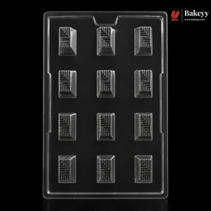 Cavity Square Geometric Chocolate Mould for Pralines & Bonbons